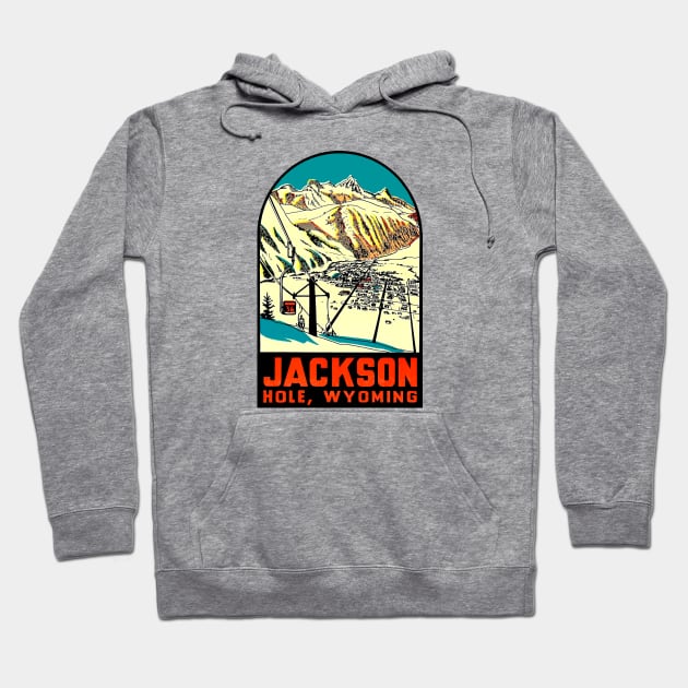 Jackson Hole Wyoming Vintage Hoodie by Hilda74